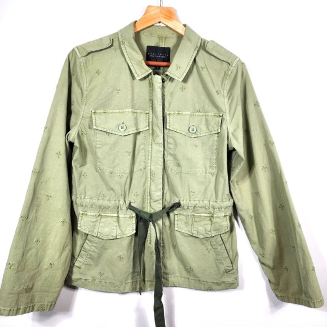 Sanctuary by Anthropologie Olive Green Every Which Way Utility Jacket Size Med