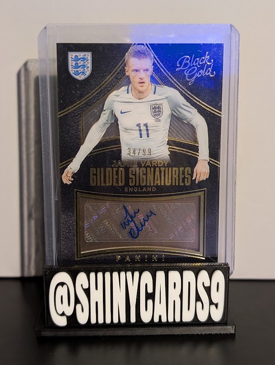 2016 PANINI BLACK GOLD JAMIE VARDY #GS-JVA GILDED SIGNATURES /99 ENGLAND FIFA