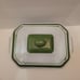 Vintage Klafetstrom Cast iron Enamelware Green & White Lidded Casserole Dish Swe
