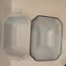 Vintage Klafetstrom Cast iron Enamelware Green & White Lidded Casserole Dish Swe