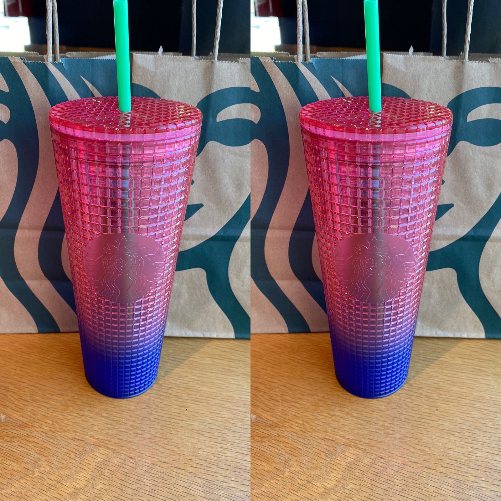 Starbucks Tumblers Watermelon Grid - Bundle of 2 Cups - Venti - 24oz