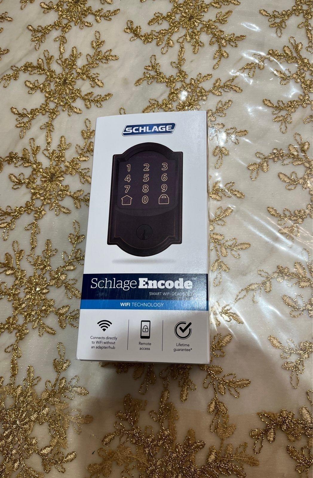Brand New Camelot Encode Smart Wifi Door Lock with Alarm in Aged Bronze