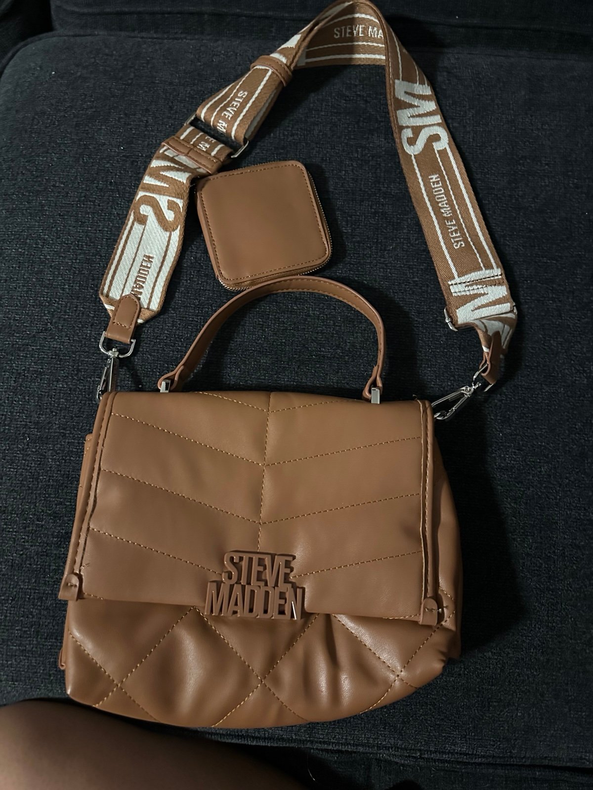 Steve Madden Brown and white Handbag