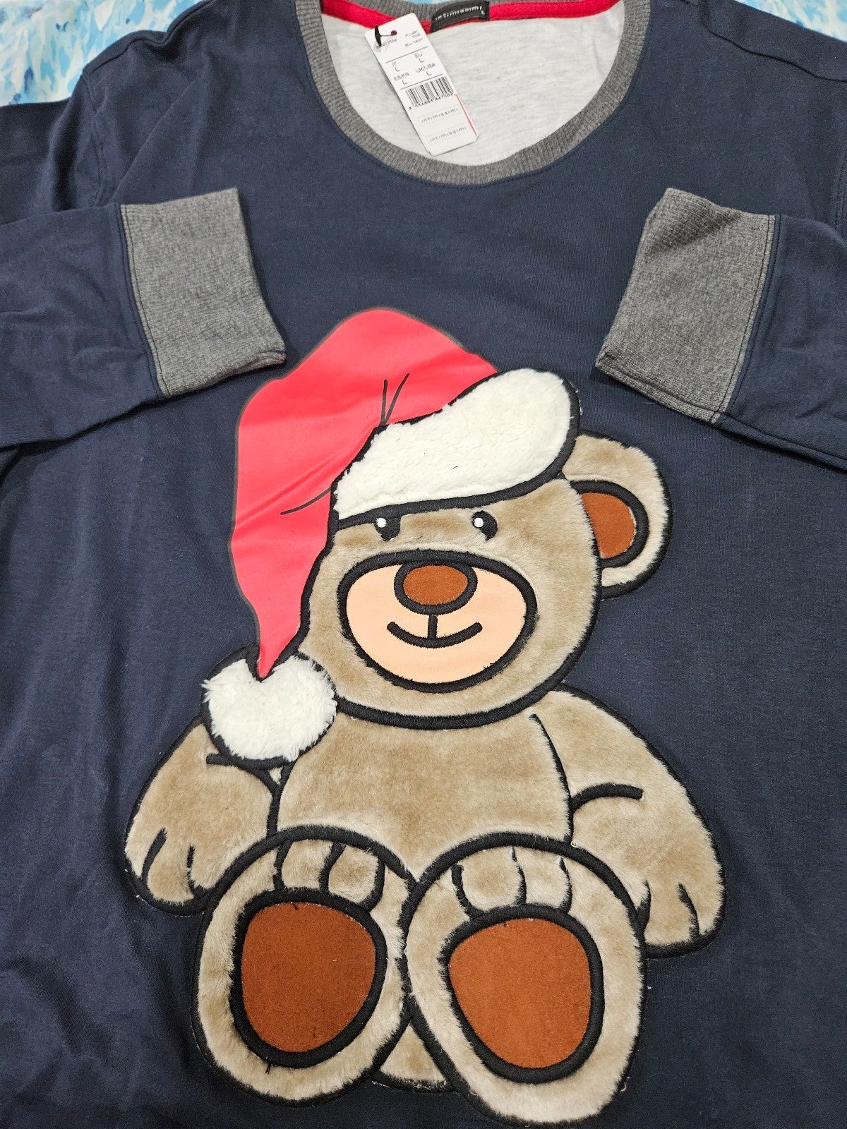 Brand new Intimissimi dark blue 100% cotton Bear pajamas