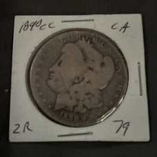 Morgan Carson City Silver Dollar 1890 cc Fair Condition