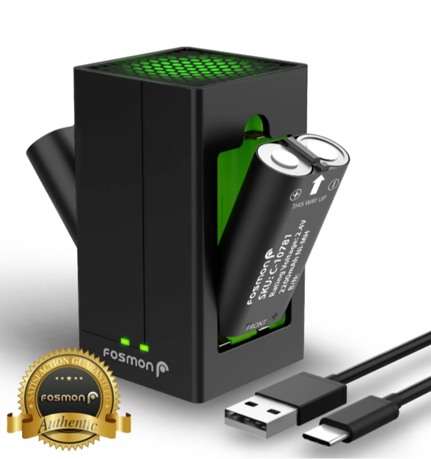 2x Rechargeable Battery Pack Charging Dock Charger for Xbox One / Series S X