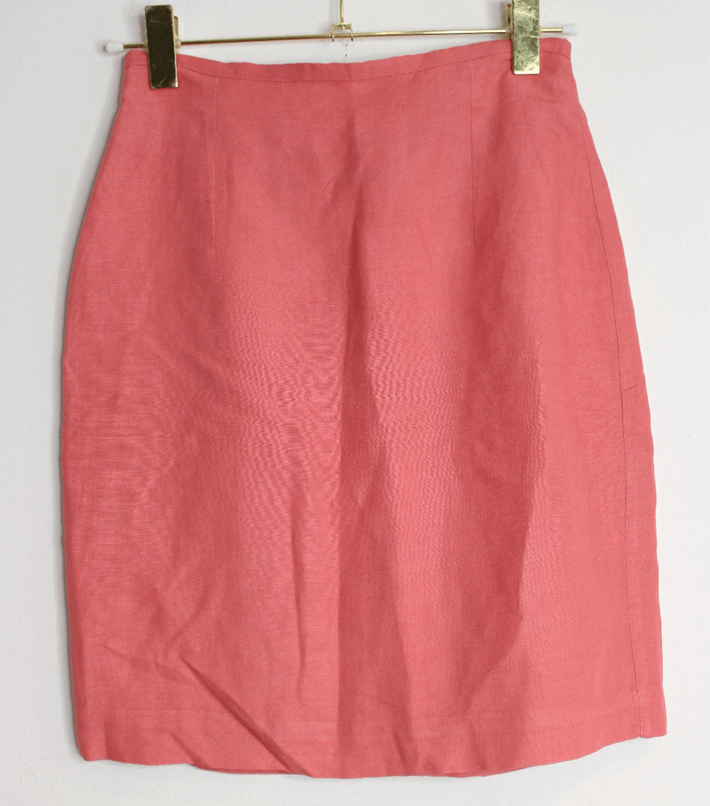 VTG The Limited Coral Linen Blend Mini Pencil Skirt - 6