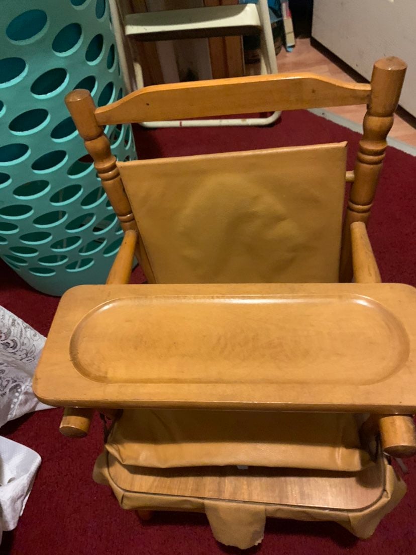 Antique chidrens chair that converts to