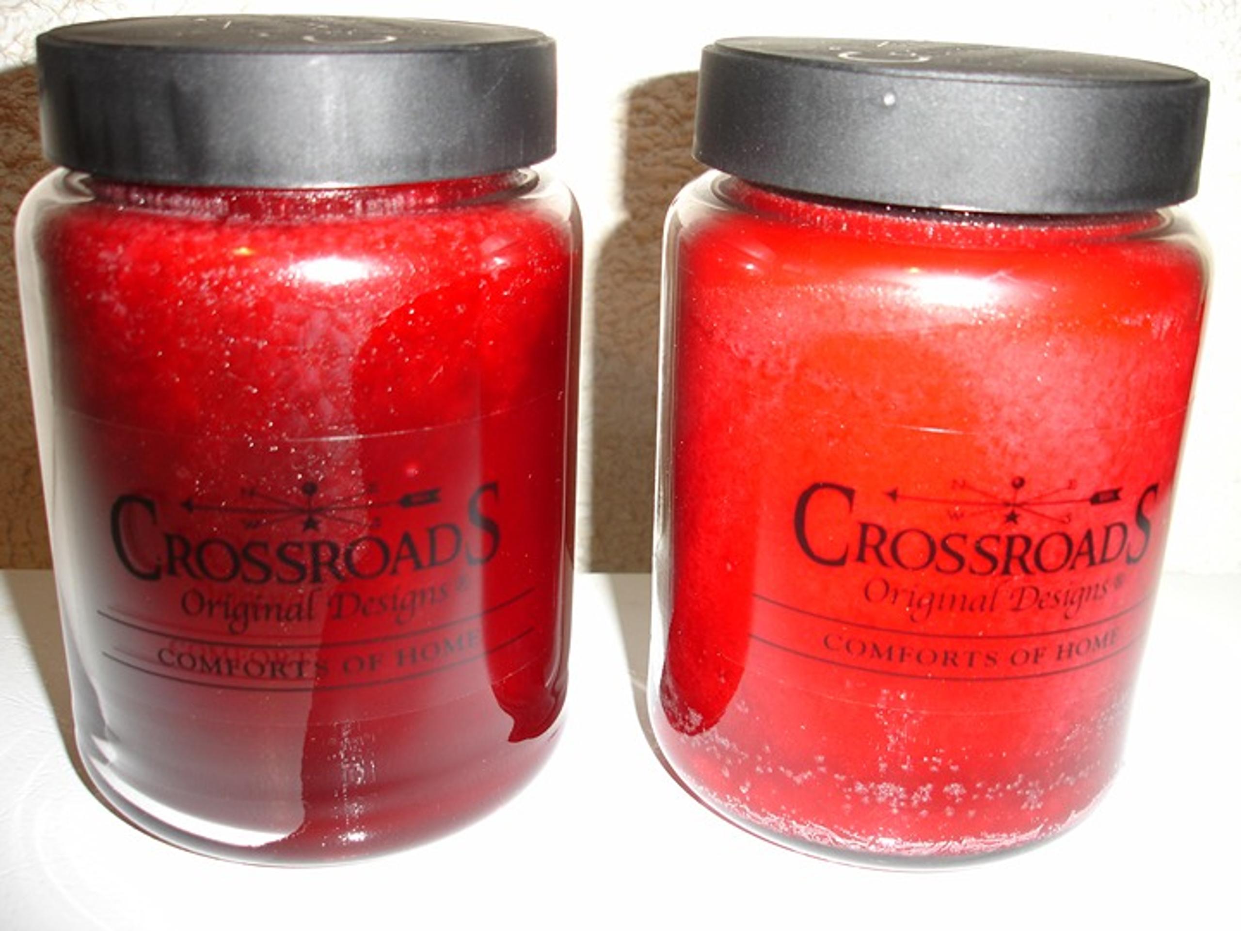 New! Scented Crossroads Candles Comforts of Home Jar Candles Double Wick Set 2