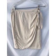 J Crew Wrap Skirt White Size 0 Silky Lined