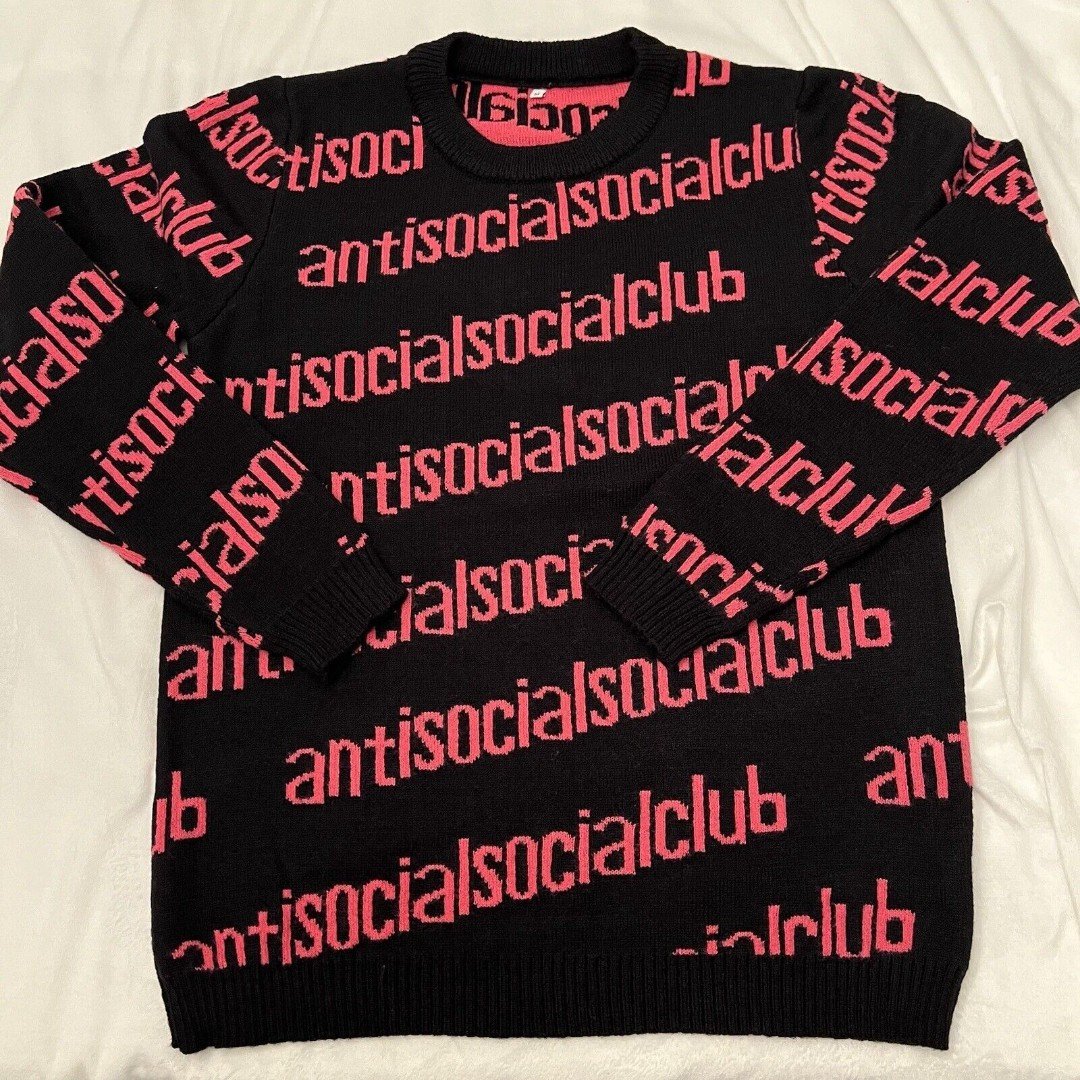 Anti Social Social Club In The Loop Knit ASSC Crewneck Sweater