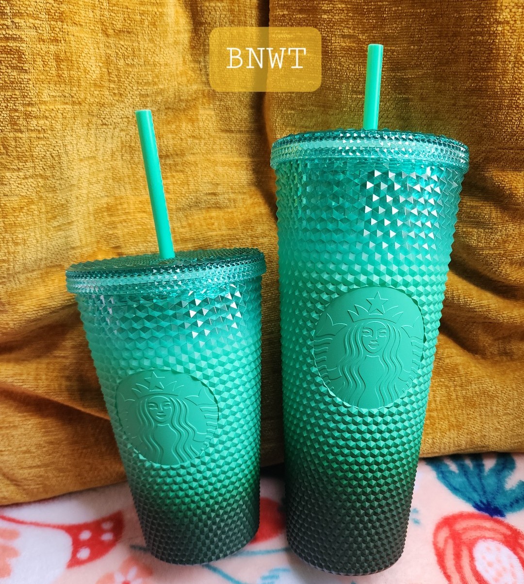 Starbucks Teal Green Ombre Studded Tumbler Set