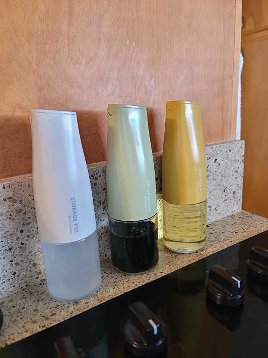 RASIEYA 3 Pack Glass Oil Dispenser Bottle for Kitchen, Oil and Vinegar Dispenser