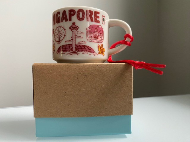 NIB Starbucks Singapore Ornament Expresso Mug Demi Tasse 2 oz