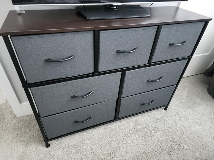 7 Drawer Dresser TV Stand, Entertainment Center, Media Console Table for TV 45