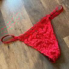VS Vintage very sexy scandalous fishnet lace v string panty