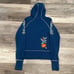 Ariat Floral Flower Stitch White Contrast Blue Womens S Full Zip Rib Knit Hoodie