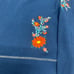 Ariat Floral Flower Stitch White Contrast Blue Womens S Full Zip Rib Knit Hoodie