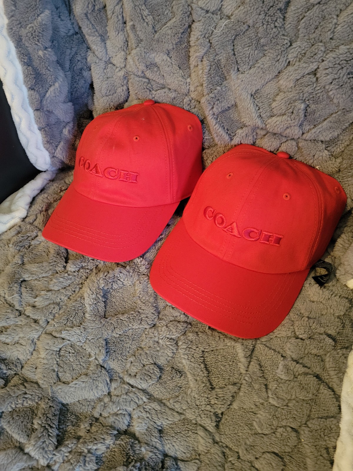 Coach Women's ball caps (2) red with tags