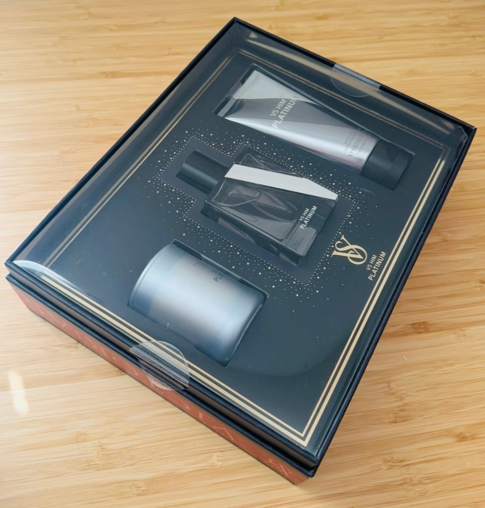 Victorias Secret Very Sexy Him Platinum 3PC Perfume EDP Gift Set Fine Fragrance