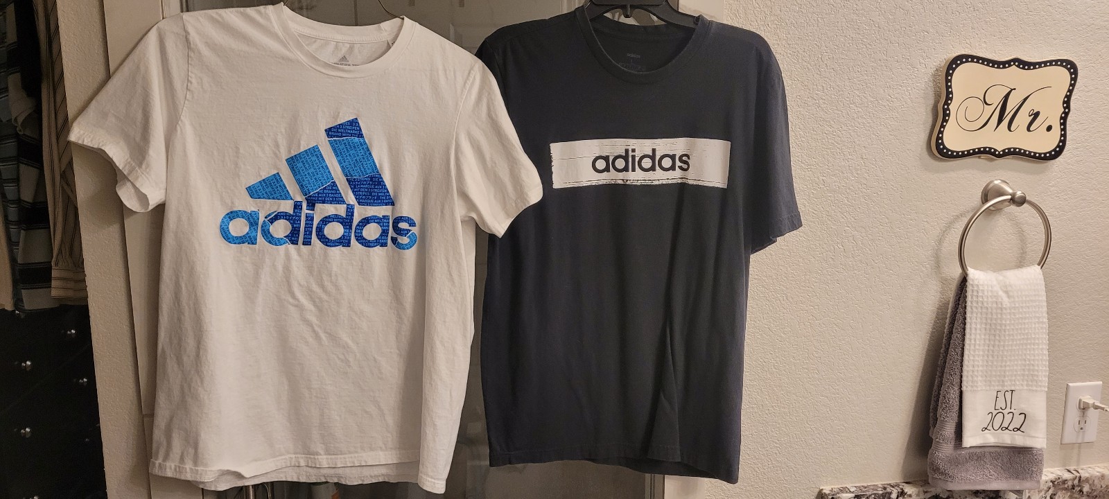 2 mens large ADIDAS SHIRTS