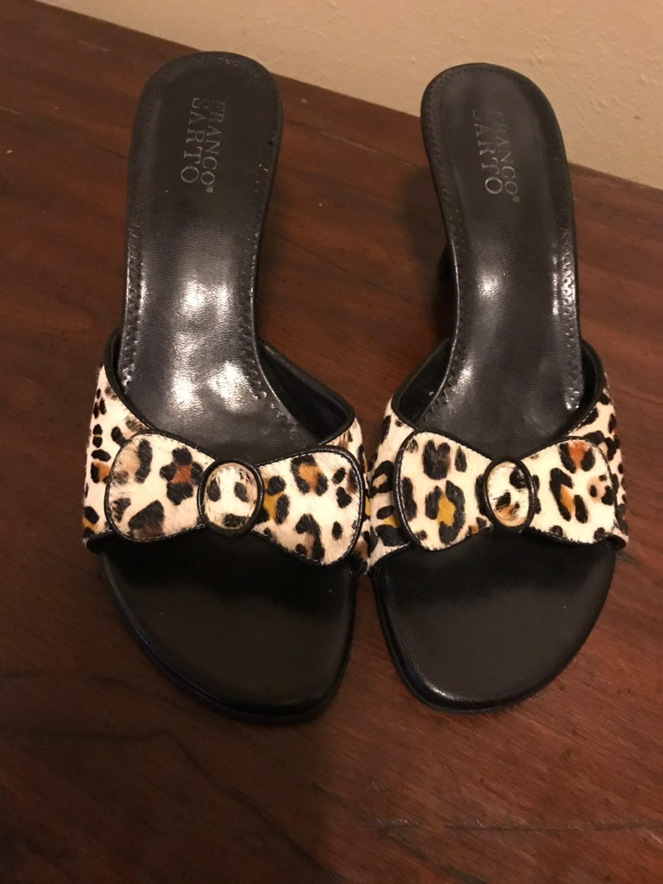 Franco Sarto Animal Print Mule Size 10