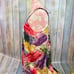 Mary McFadden Vintage Watercolor Dress Midi Tank Gown 80s Small Colorful