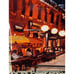 Trivet Wall Plaque Tabletop Decor Abstract Art Nightlife Street Scene 8 x 8