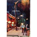 Trivet Wall Plaque Tabletop Decor Abstract Art Nightlife Street Scene 8 x 8