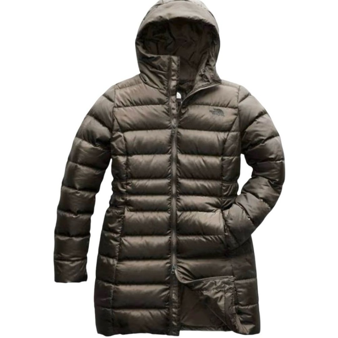 The North Face Gotham II 550 down parka puffer coat women medium olive green