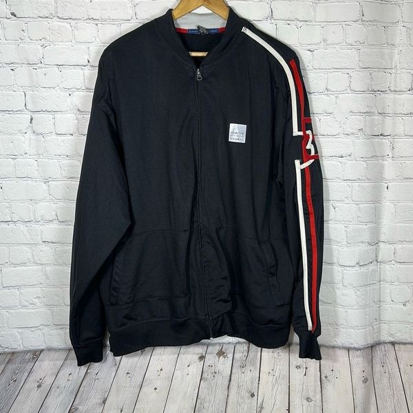 ジャケット Marithe + Francois Girbaud REGULAR LOGO TRACK JACKET black Marithe Francois Girbaud Track Jacket Mens 2XL Full Zip