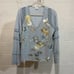 Anthropologie TINY Frances LS Ruffled Top SMALL Blue Embroidered Boho Floral