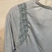 Anthropologie TINY Frances LS Ruffled Top SMALL Blue Embroidered Boho Floral