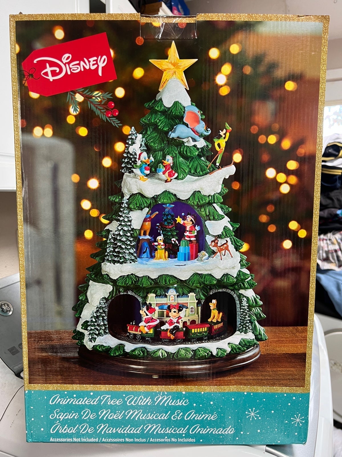 Disney Animated Musical Christmas Holiday Tree Decor Mickey and Minnie Mouse