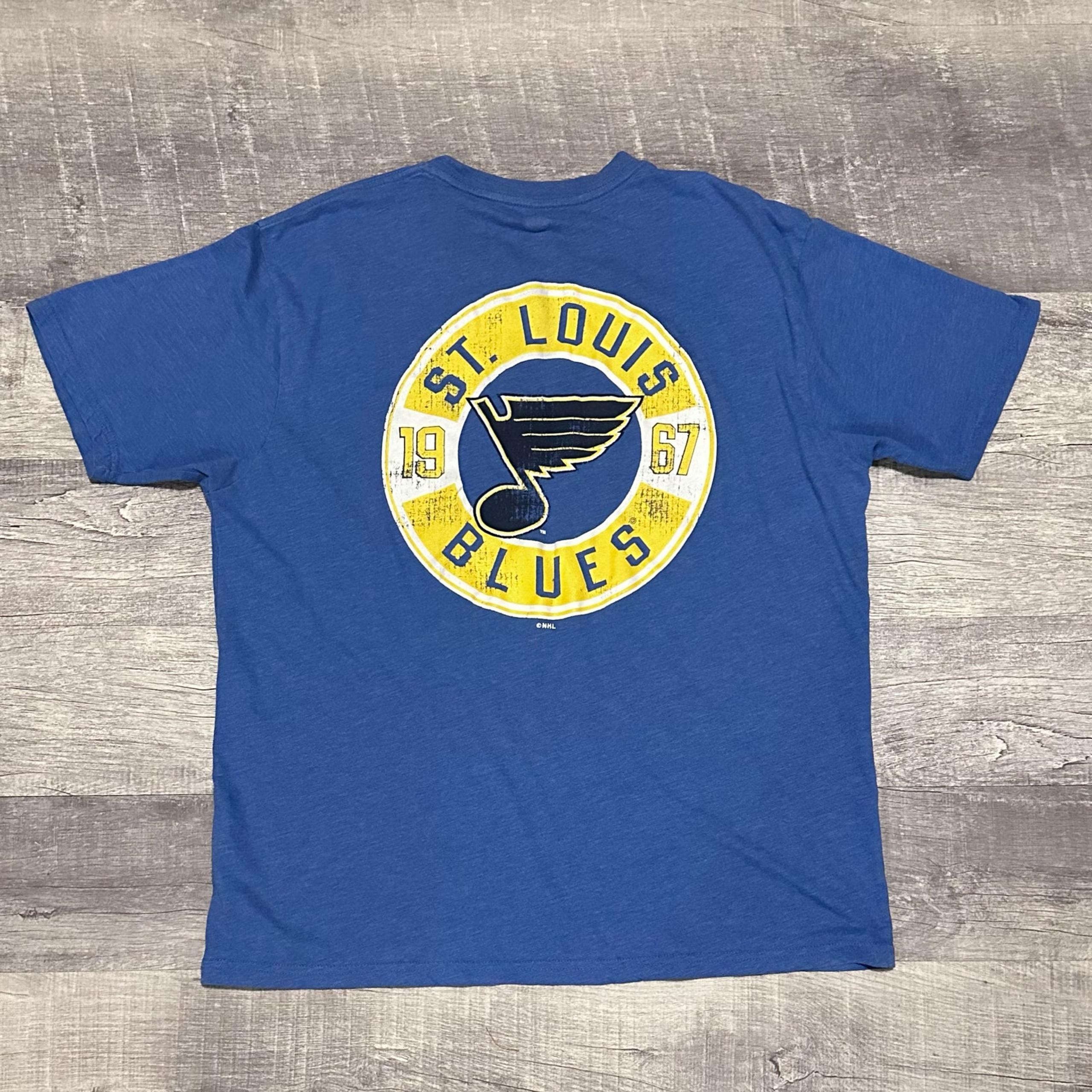 NHL St. Louis Blues T Shirt Mens XL Short Sleeve Circle Graphic Fan Apparel