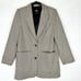 Zara Houndstooth Plaid Single Breasted Long Blazer Size XS Oversized Two Button