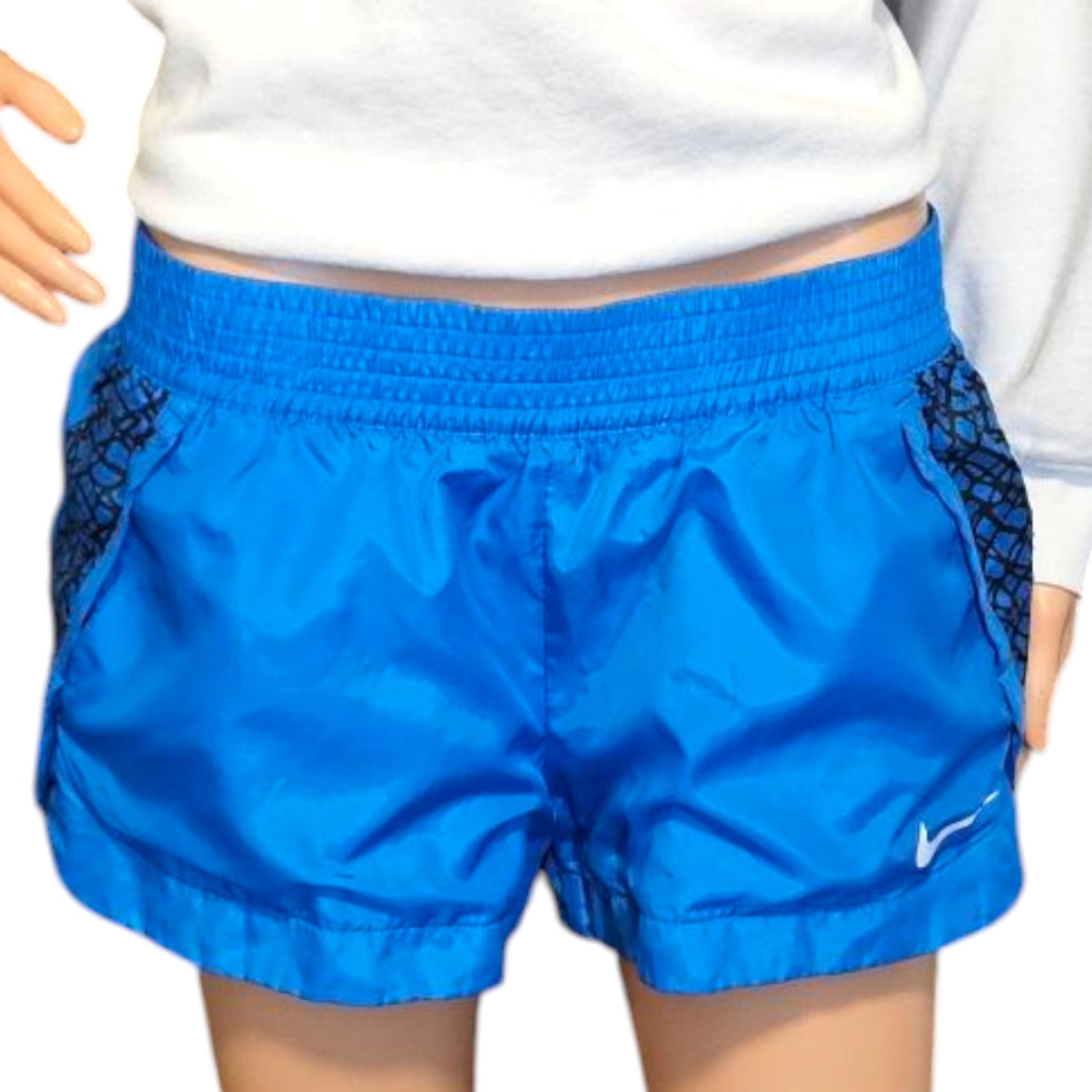 Nike Women's Training Gym Shorts Y2K Sz LG 100% Cotton Lined Swoosh Athletic Gym