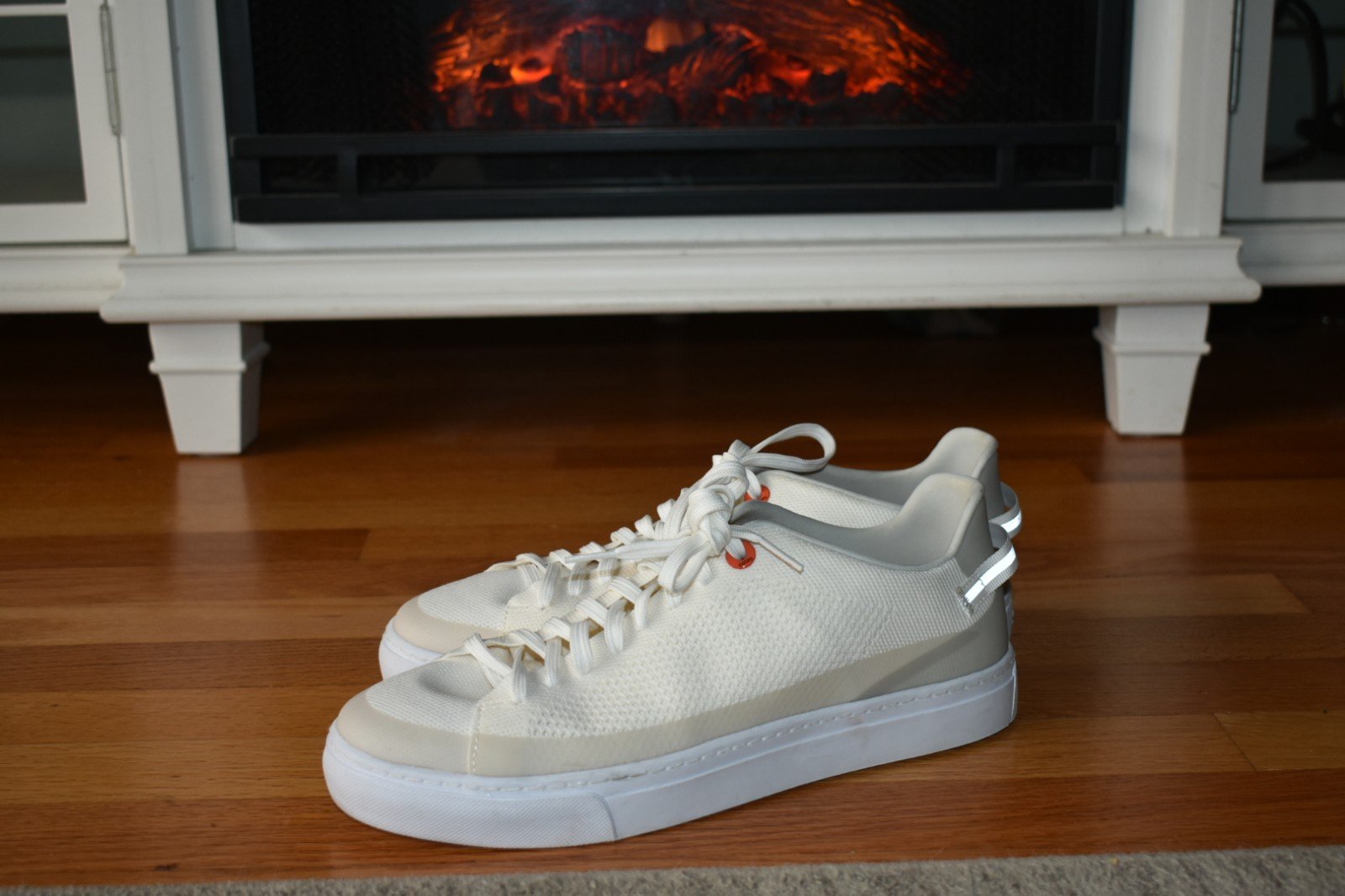 SWIMS Men Cream Off White Mesh Sneakers SZ 10