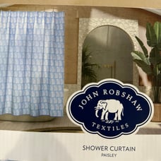 John ROBSHAW paisley shower curtain blues BNWT LOVELY