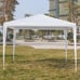 3 x 3m Waterproof Tent with Spiral Tubes White for Wedding, Party, Parking Shed