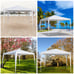 3 x 3m Waterproof Tent with Spiral Tubes White for Wedding, Party, Parking Shed