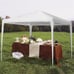 3 x 3m Waterproof Tent with Spiral Tubes White for Wedding, Party, Parking Shed