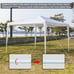 3 x 3m Waterproof Tent with Spiral Tubes White for Wedding, Party, Parking Shed