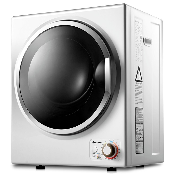 Electric Tumble Compact Laundry Dryer Stainless Steel Wall Mounted 1.5 cu .ft.