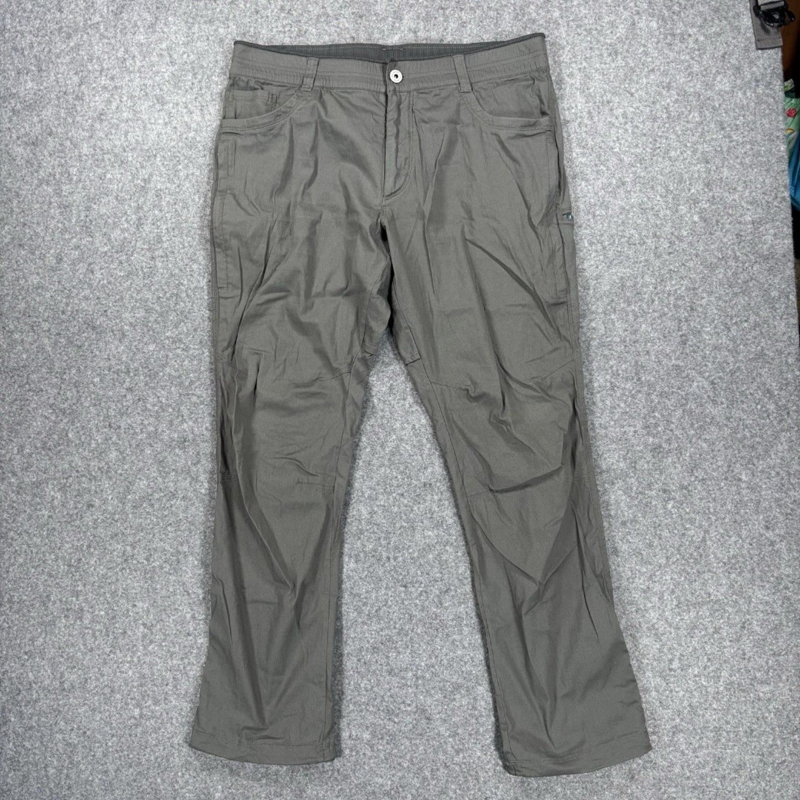 KÜHL Men's Radikl Pants 38x32 Style 5199 Stretch Nylon Cotton Gray Hiking