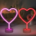 2 Pack Heart Neon Signs, LED Pink Heart Neon Sign Battery Operated