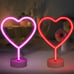 2 Pack Heart Neon Signs, LED Pink Heart Neon Sign Battery Operated