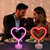 2 Pack Heart Neon Signs, LED Pink Heart Neon Sign Battery Operated
