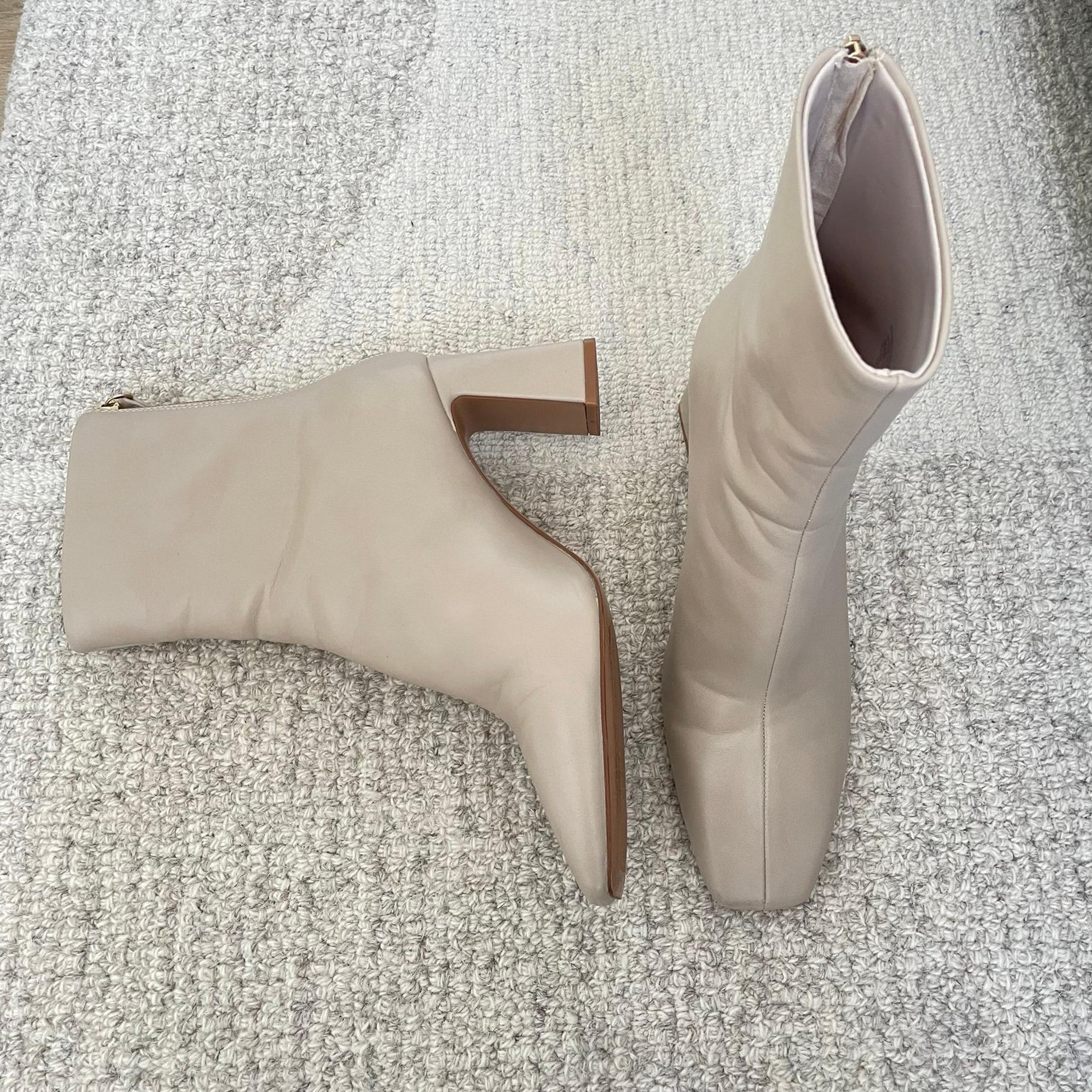 Mango Square Toe Block Heel Bootie