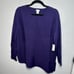 Chicos Asymmetrical Hem Ribbed Tunic Pullover Sweater In Midnight Violet